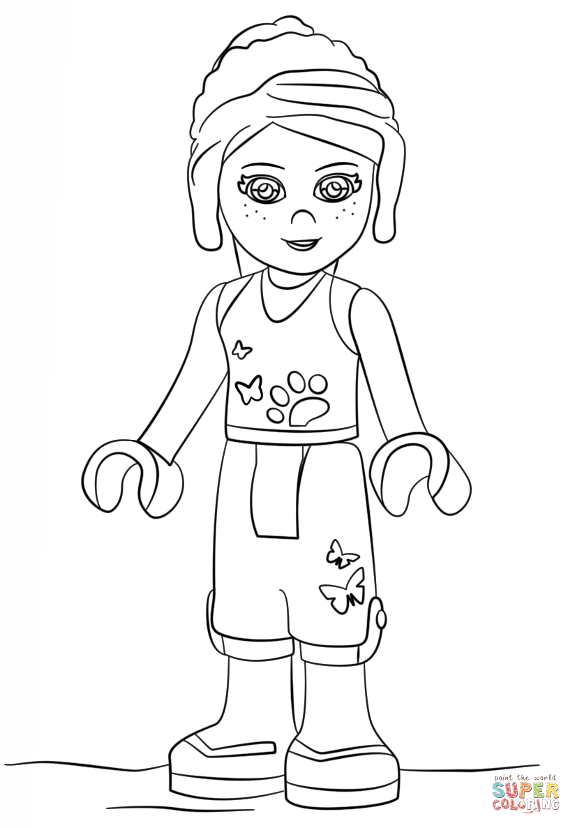 Lego Friends Mia coloring page | Free Printable Coloring Pages