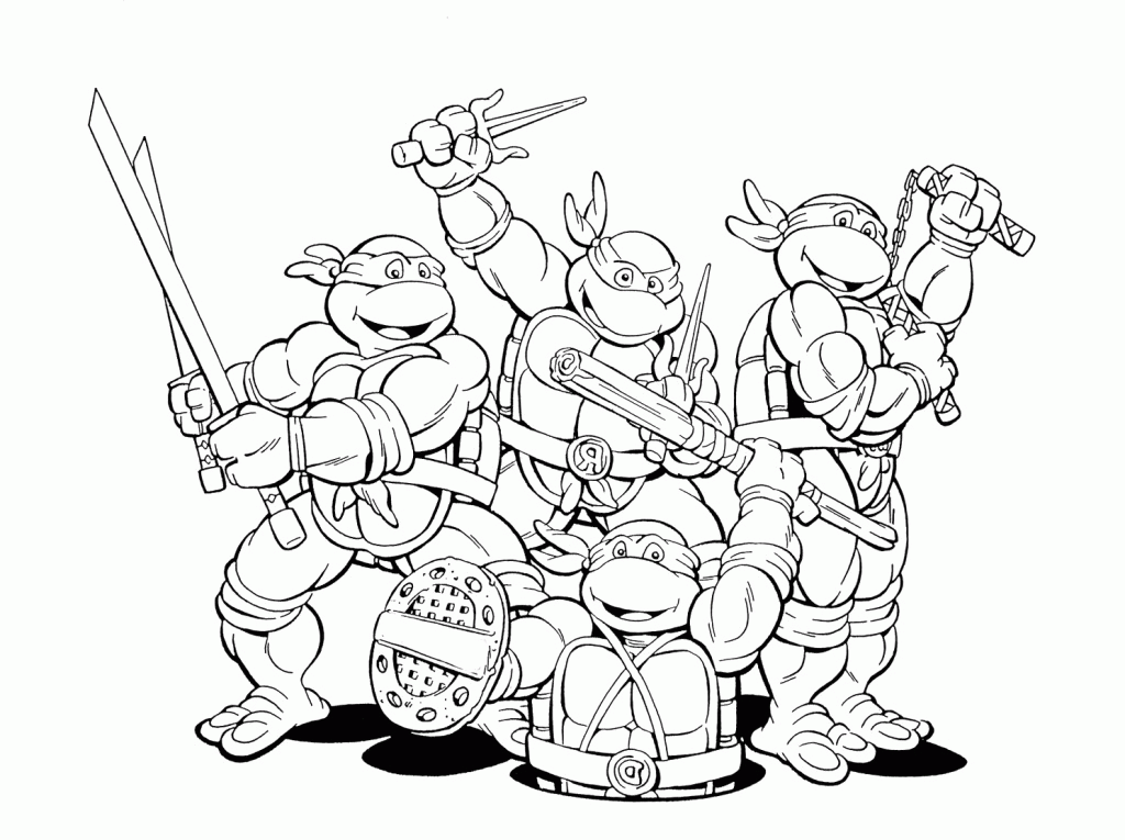 Ninja Turtle Color Pages To Print | High Quality Coloring Pages