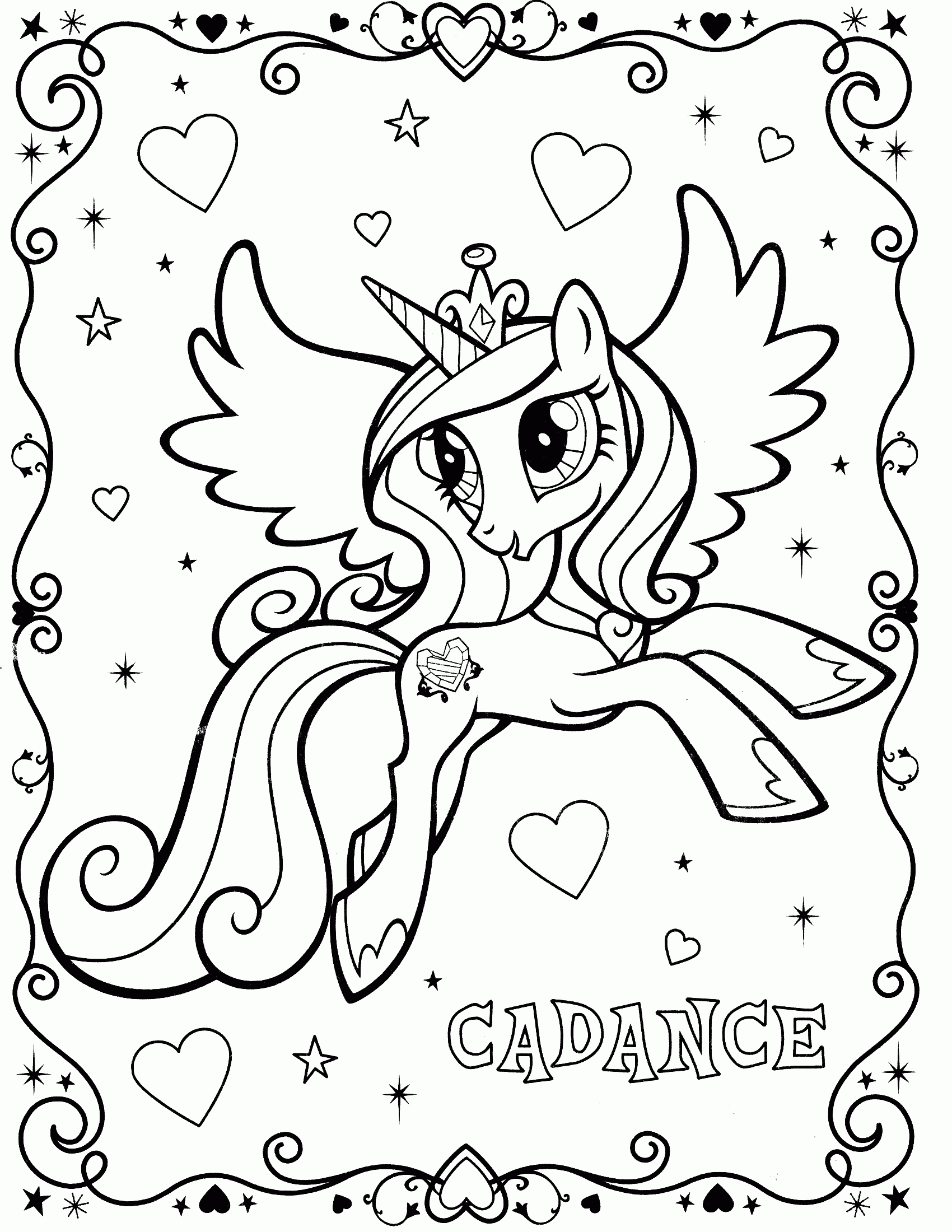 Free My Little Pony Coloring Pages Princess Cadence, Download Free ...