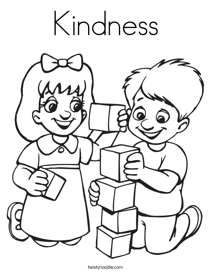 Kindness Coloring Page 