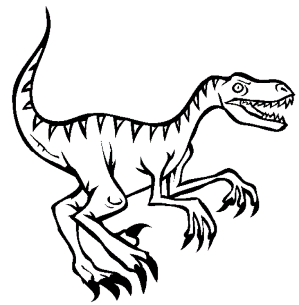 Free Velociraptor Coloring Page, Download Free Clip Art, Free Clip Art