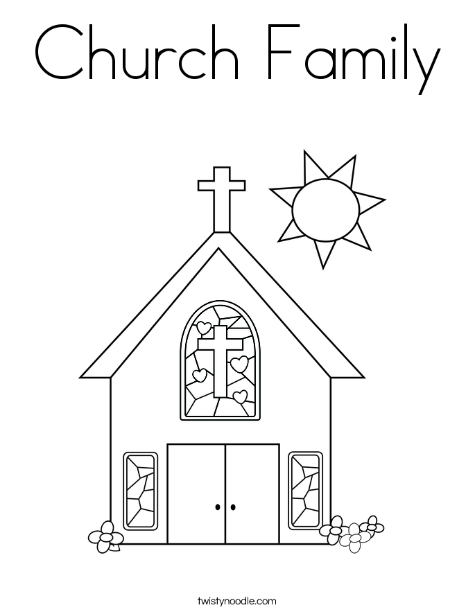 Church Family Coloring Page 