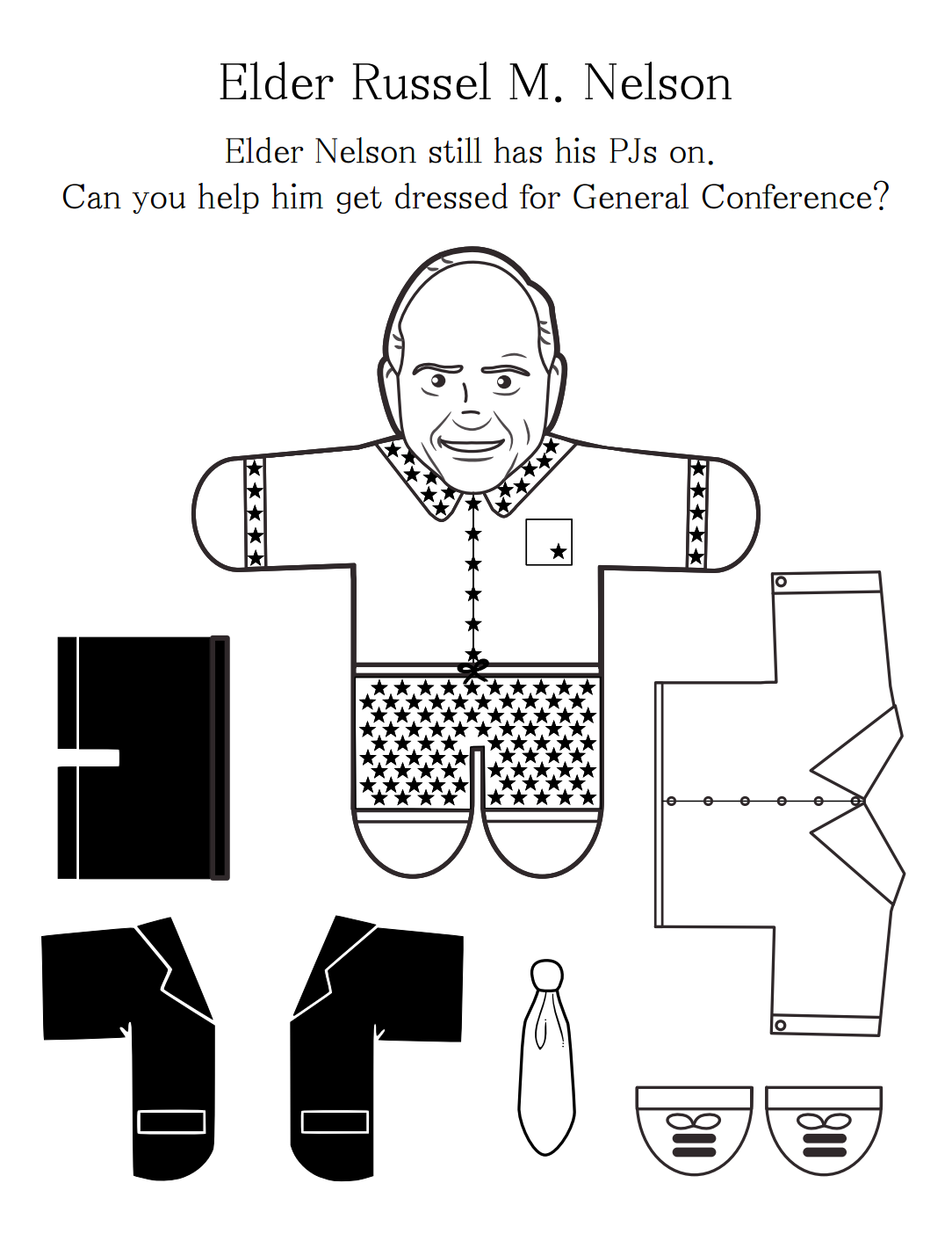 Beautiful Lds General Conference Tie Coloring Page - uColoring