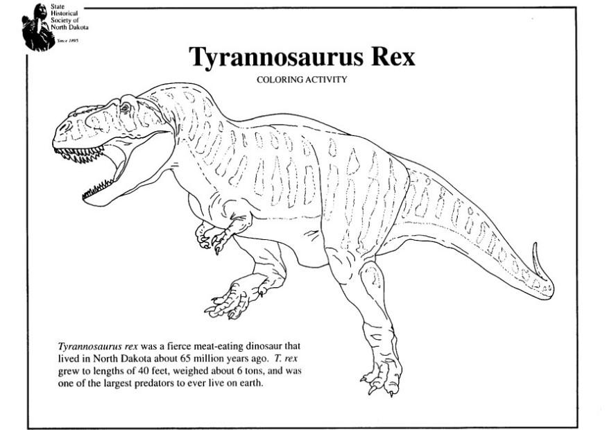 Trex Coloring Page | Coloring Pages for Kids and for Adults