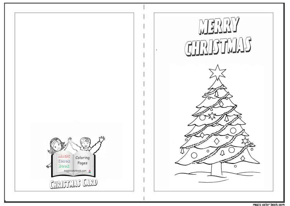 Printable Christmas Card to Color