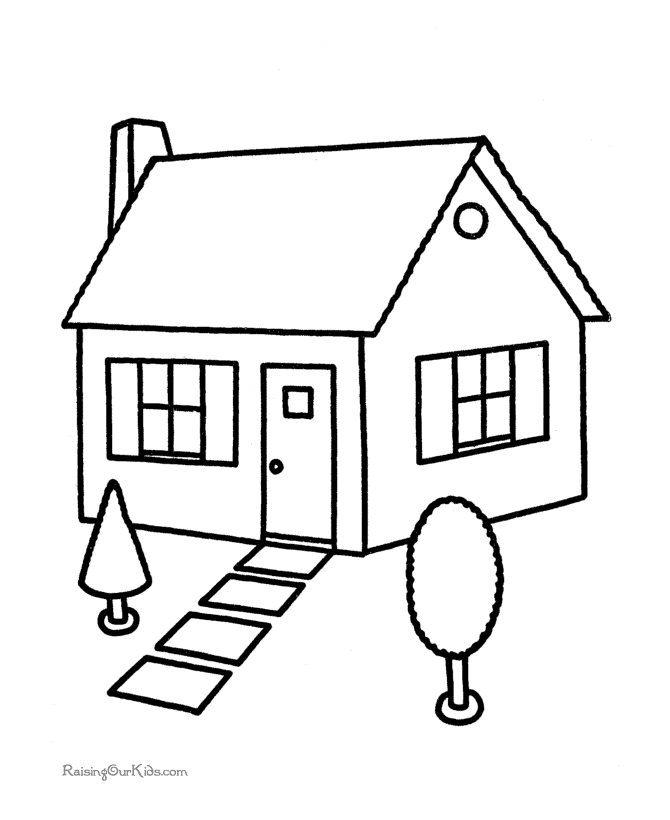 Free Cartoon House Coloring Pages, Download Free Cartoon House Coloring
