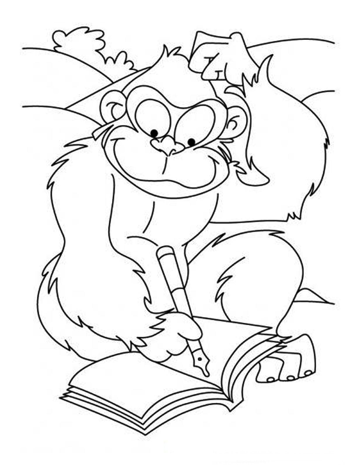 Free Funny Animal Coloring Page, Download Free Funny Animal Coloring