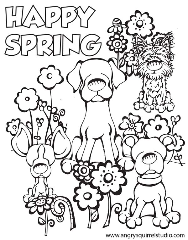 First Day Of Spring Coloring Page - Free 