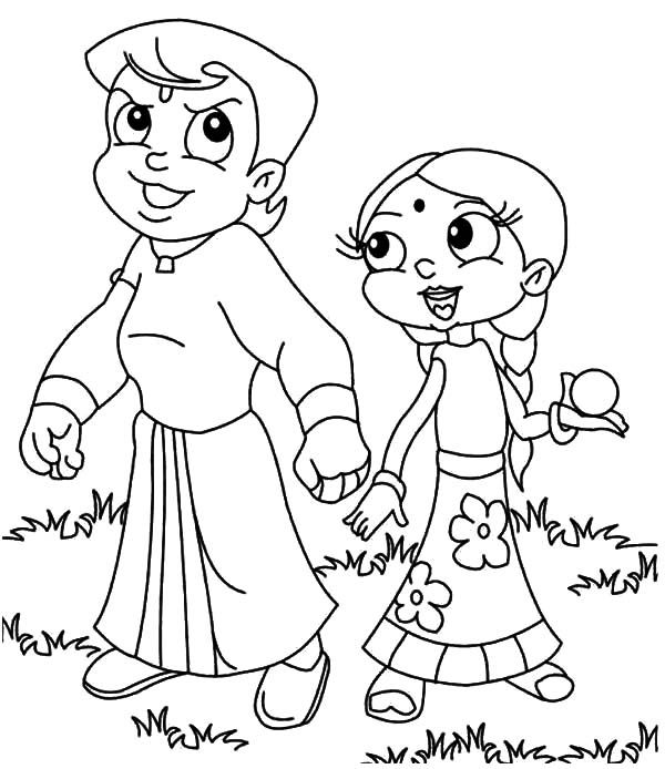 Chota Bheem Cartoon Coloring Pages Clip Art Library
