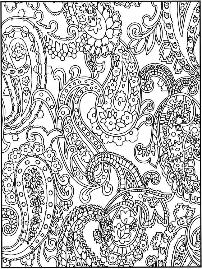  Paisley Doodle Coloring Pages - Adult Paisley Coloring