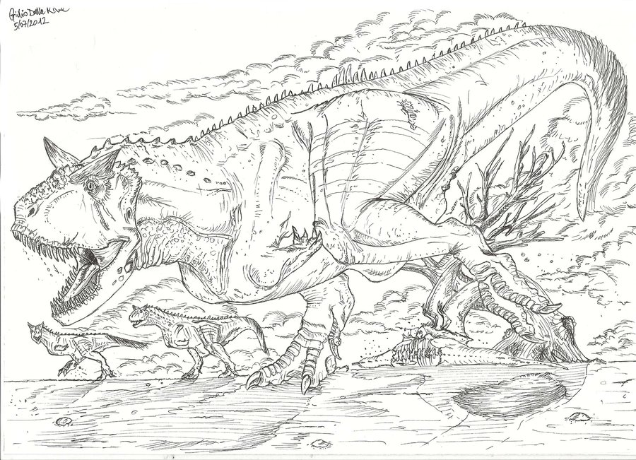 Free Carnotaurus Coloring Pages, Download Free Carnotaurus Coloring