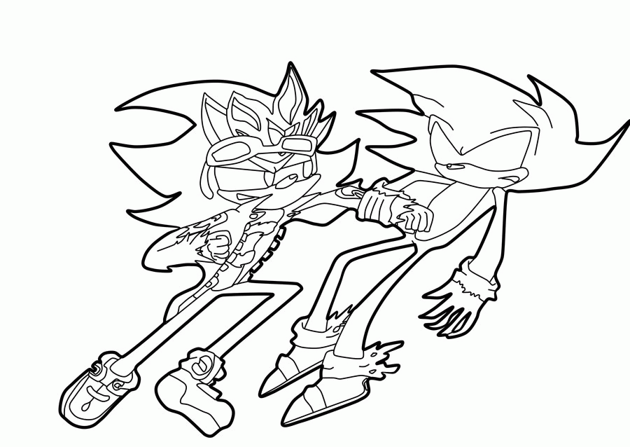 Coloring Pages Of Super Sonic | High Quality Coloring Pages