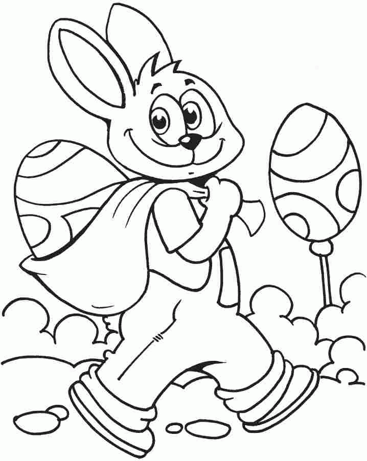 Easter Bunny Coloring Sheets Printable For Girls  Boys