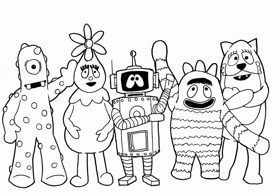 Yo Gabba Gabba Coloring Pages Free | Free Printable Coloring Pages