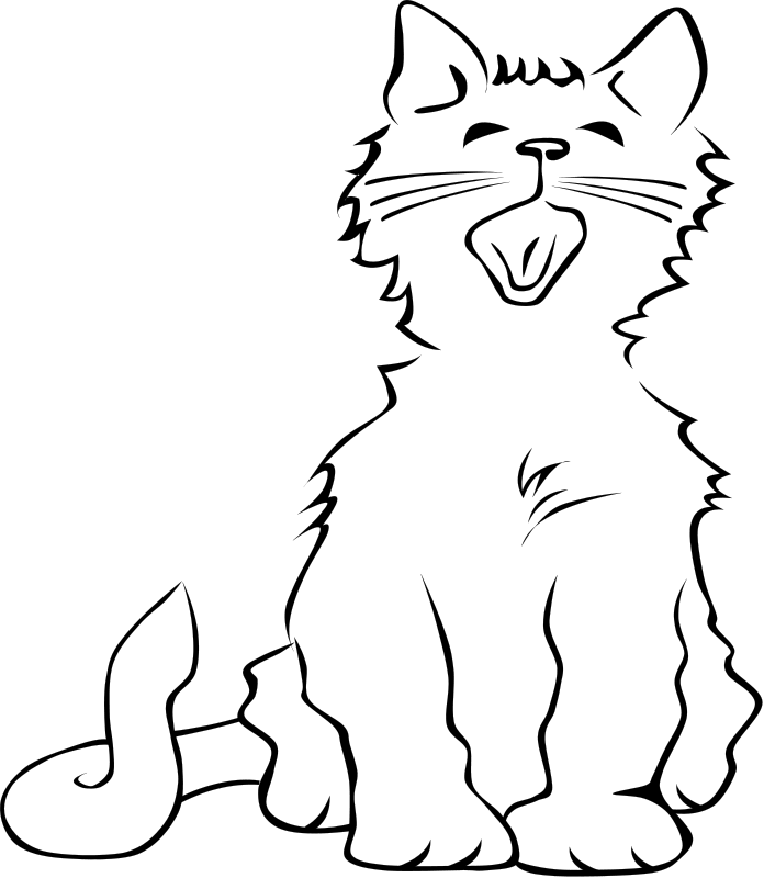 Kitten Coloring Page | Coloring Ville