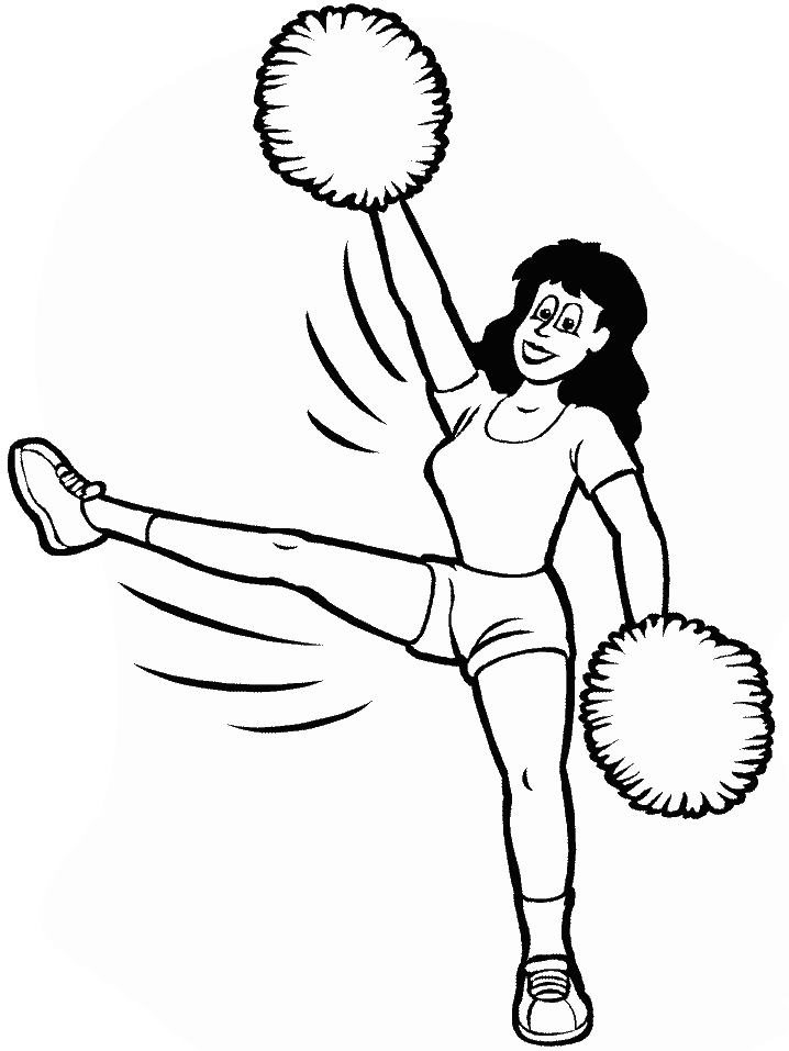 Cheerleader Sports Coloring Pages  Coloring Book