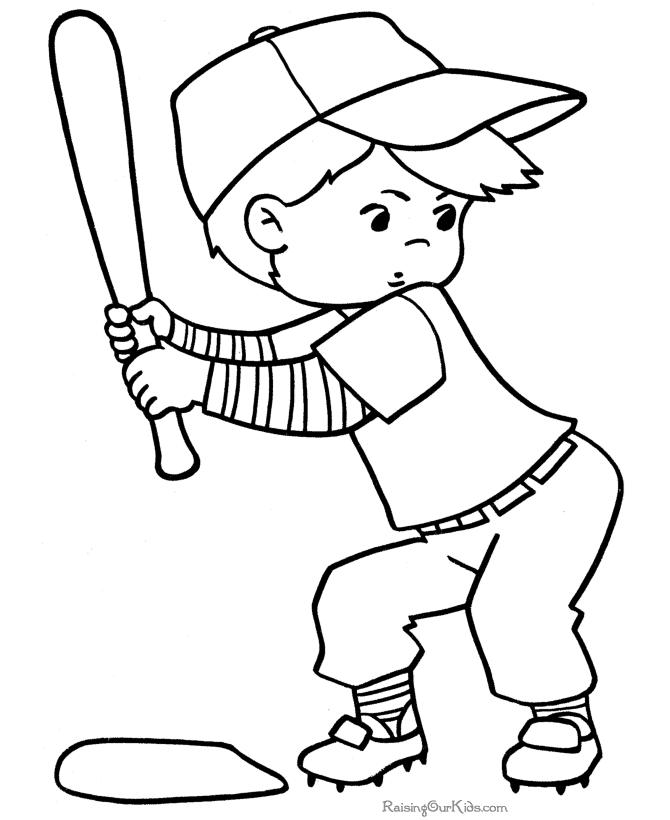 Baseball| Coloring Pages for Kids | Free Printable Coloring Pages