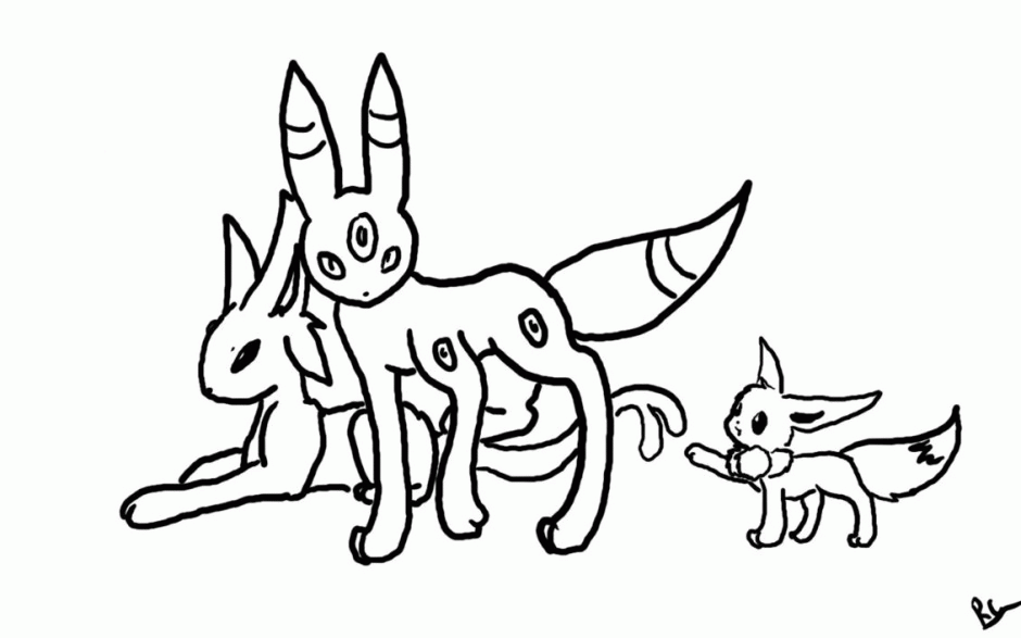 Pokemon Umbreon Coloring Pages Coloring Pages Pictures 