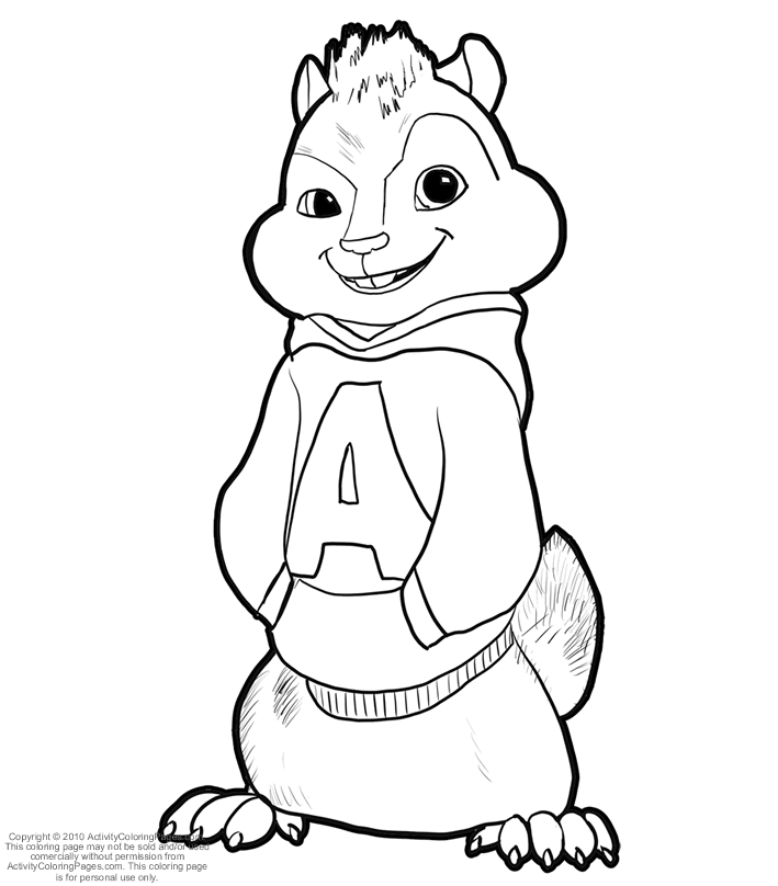 Alvin And Chipmunks Coloring Pages