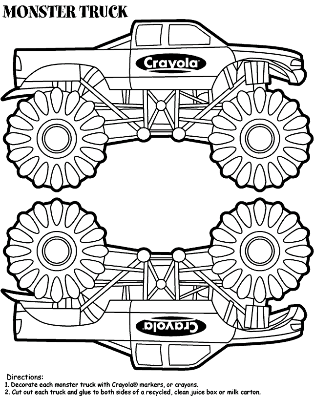 Monster-truck-coloring-2 | Free Coloring Page on Clipart Library
