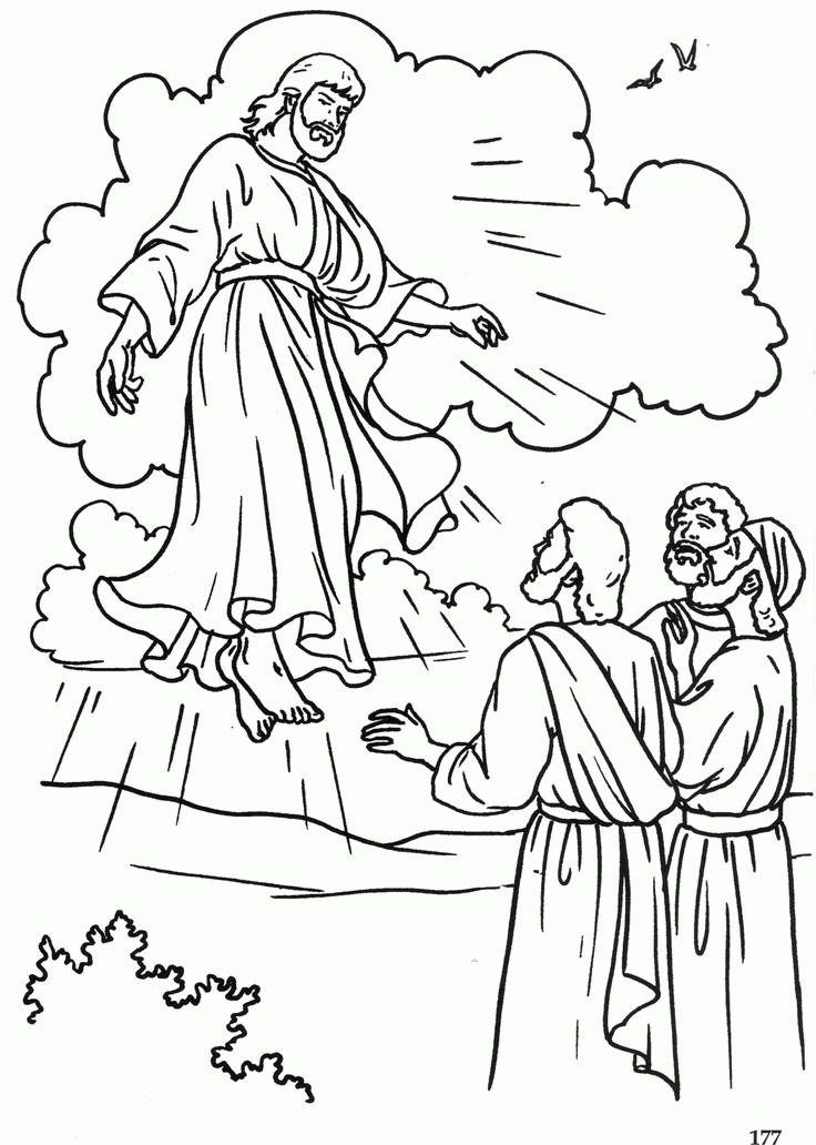 The Ascension Catholic Coloring Page | The Ascension