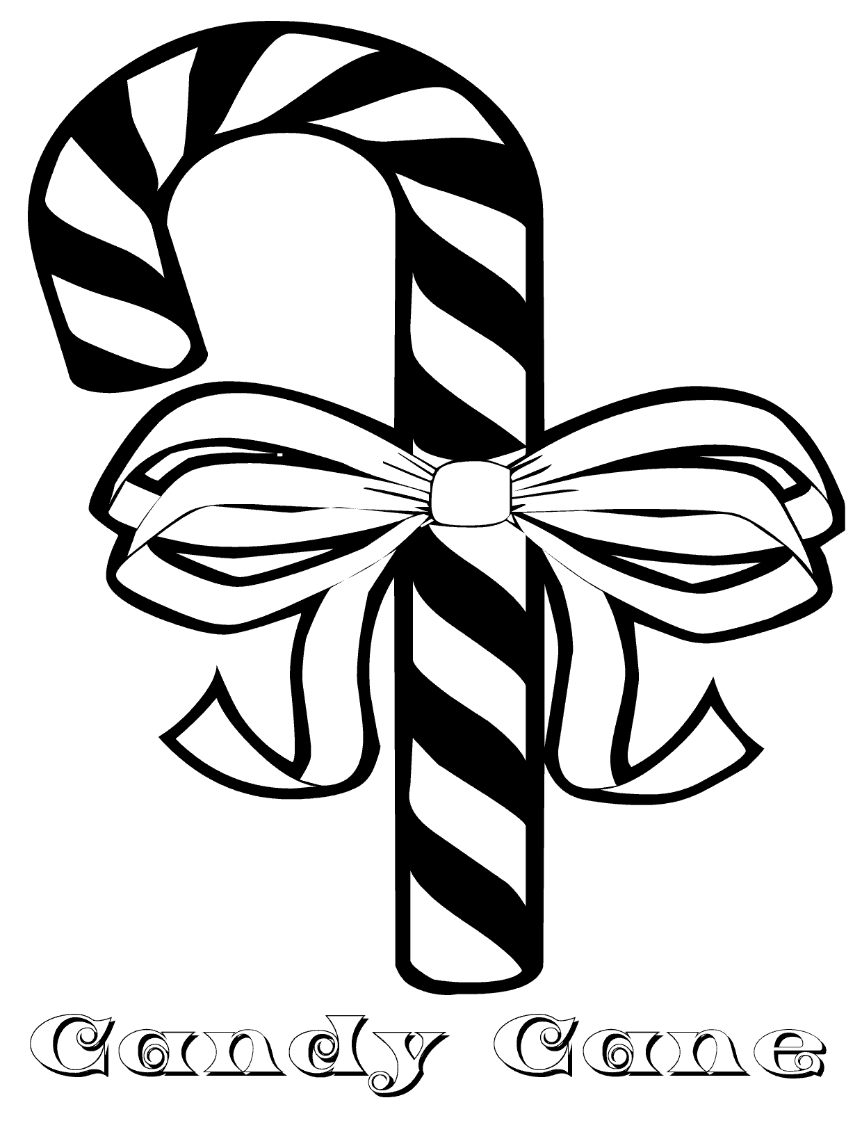Candy Cane Coloring Pages Beautiful | Coloring pages