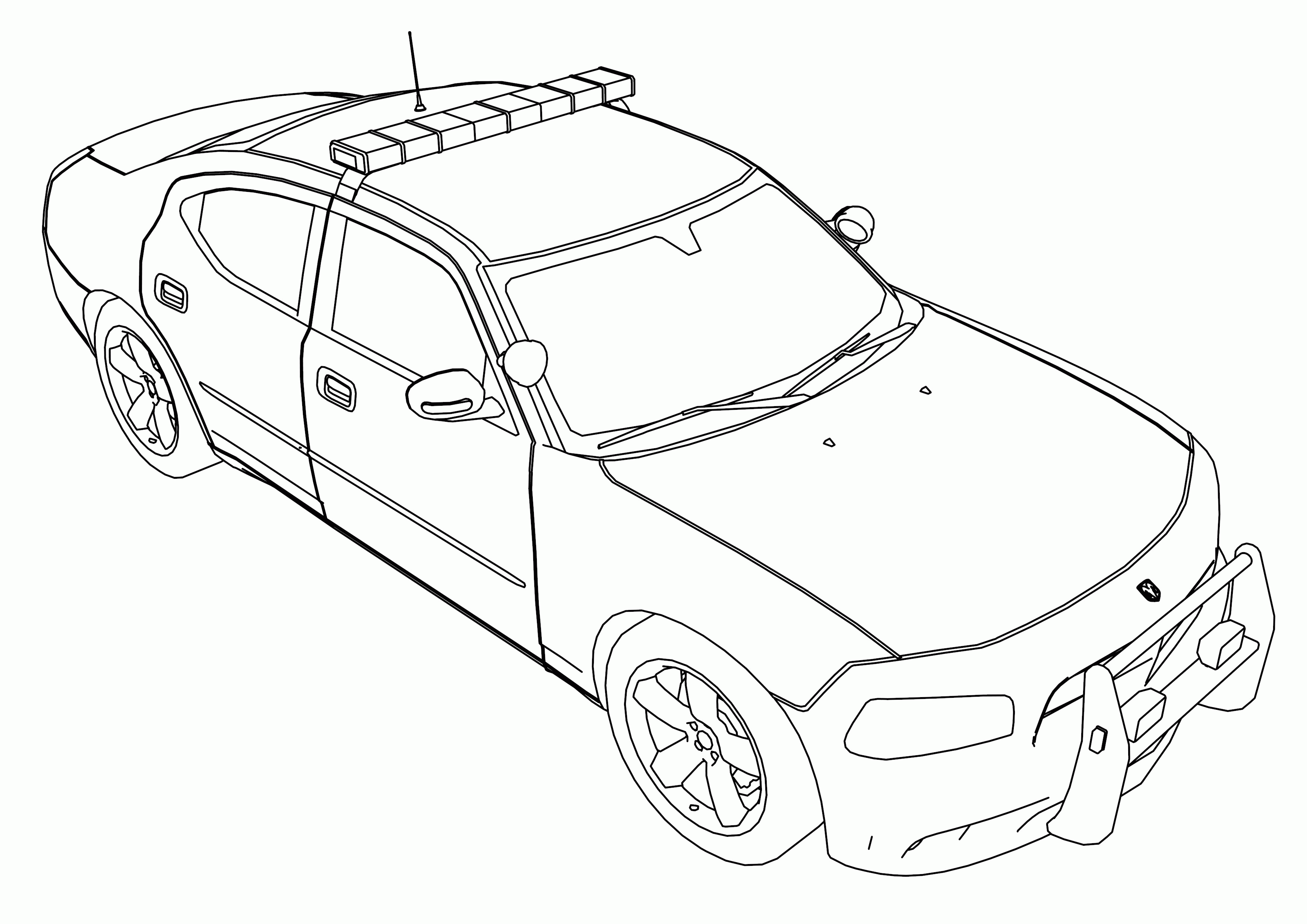 Coloring Page Car Polis Clip Art Library