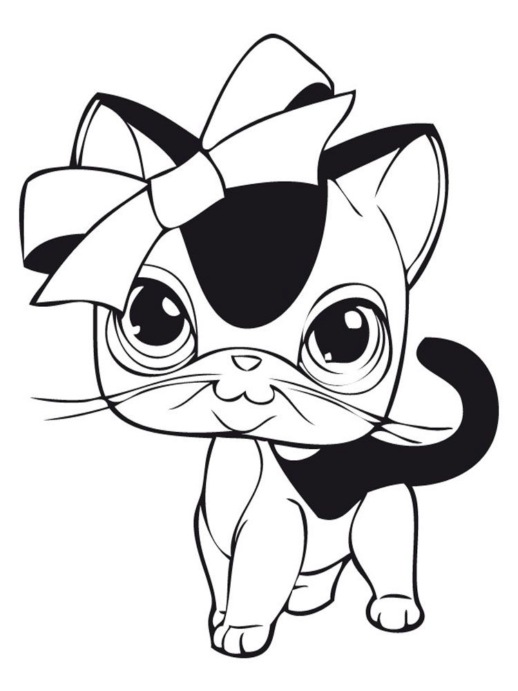 Lps Cat Coloring Pages Clip Art Library