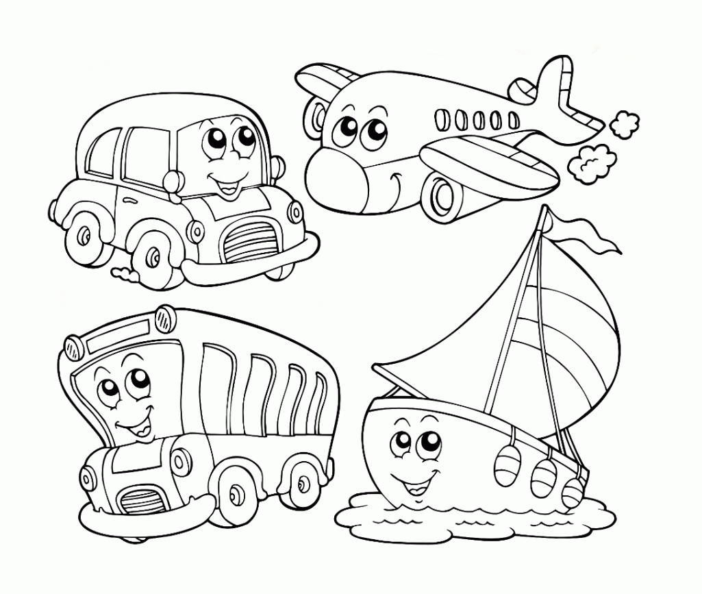 Free Air Transportation Vehicle Coloring Page, Download Free Air