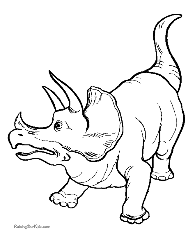 Triceratops Dinosaur Coloring Page |Clipart Library| Coloring