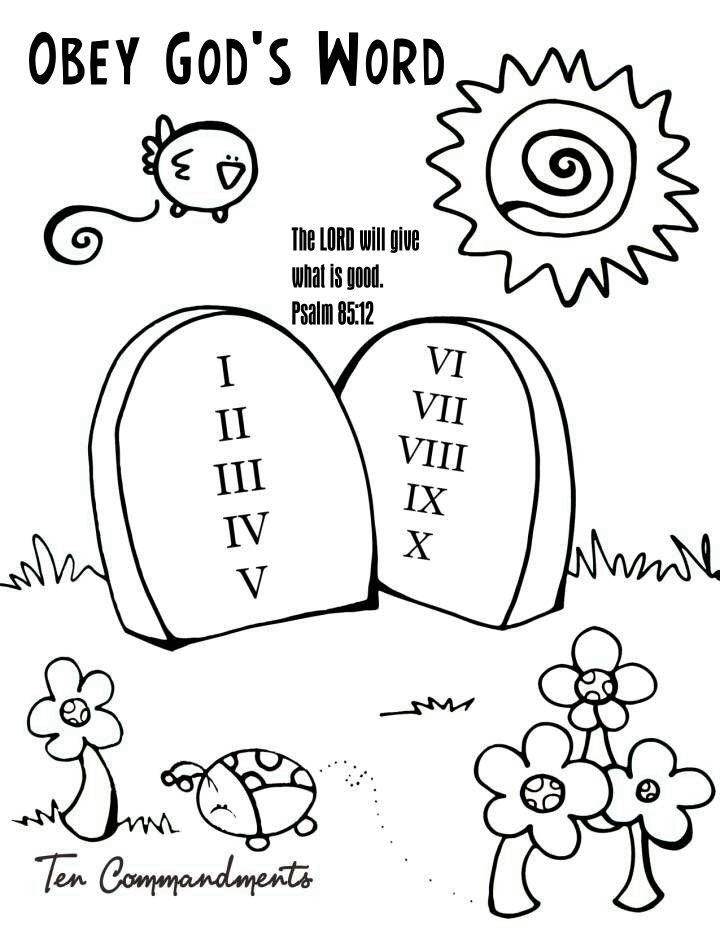 Commandment Coloring Page | Free Printable Coloring Pages