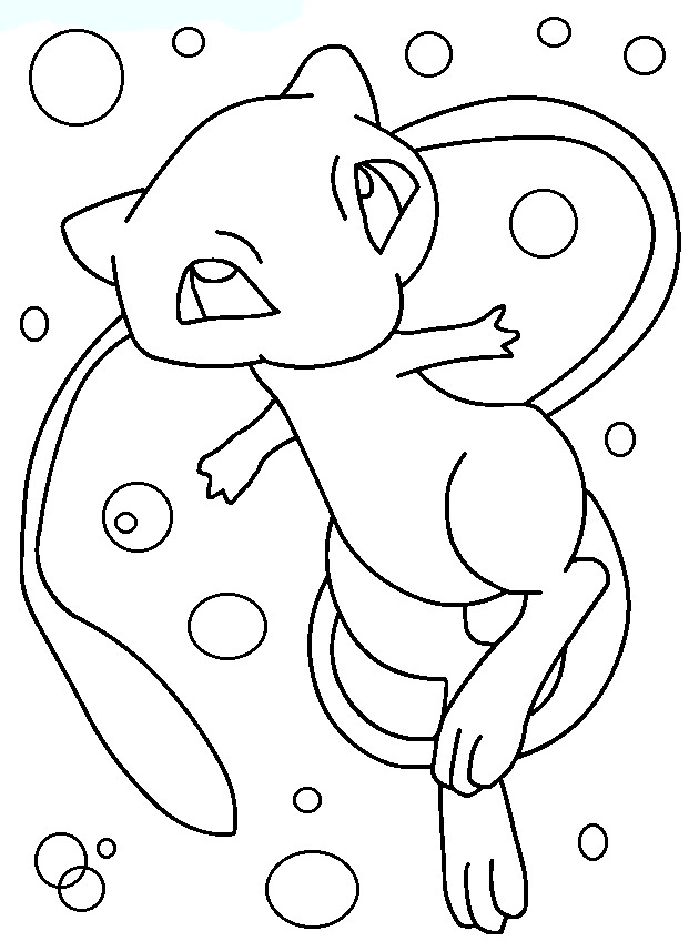 MEW pokemon Colouring Pages