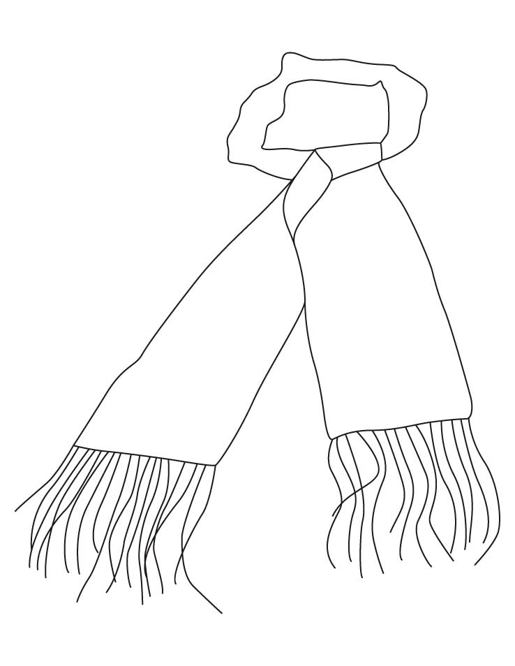 Scarf coloring pages | Download Free Scarf 
