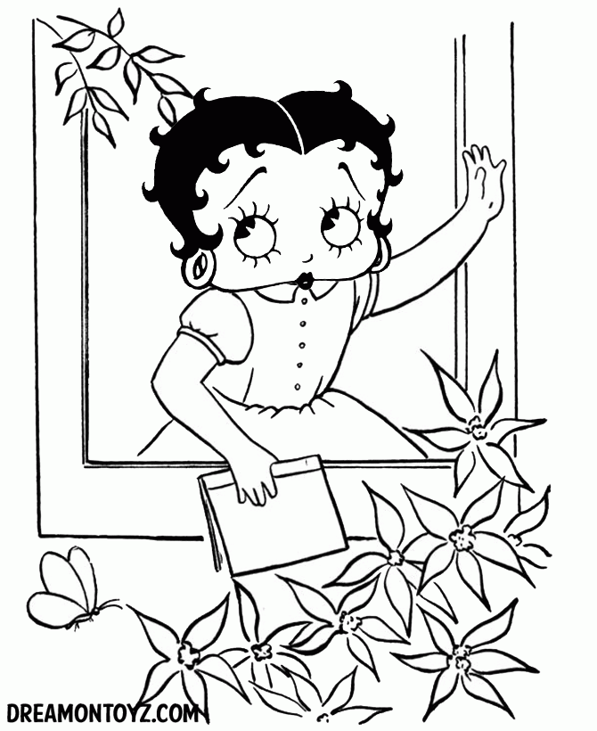 Betty Boop Pictures Archive: Betty Boop Spring coloring pages