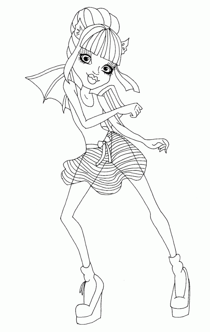 Rochelle Goyle The Monster Shopping Coloring Pages - Monster High