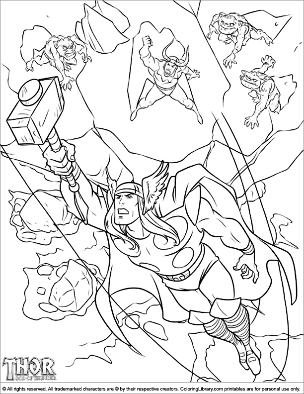 Thor coloring pages in the Coloring Library