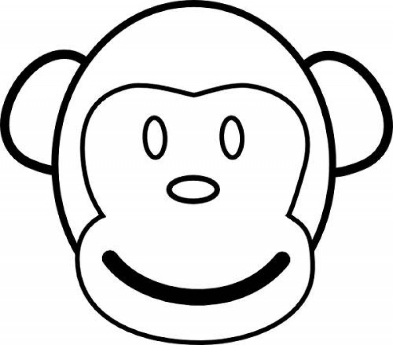 Coloring Pages Monkey Face 