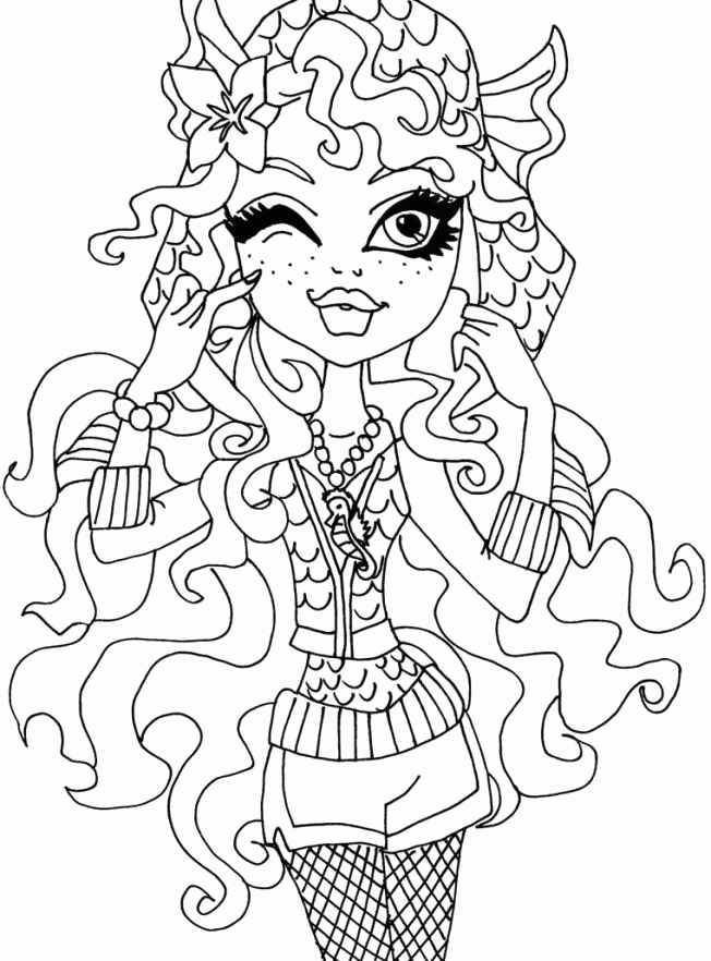 Monster High Lagoona Blue Coloring For Kids |Monster High coloring