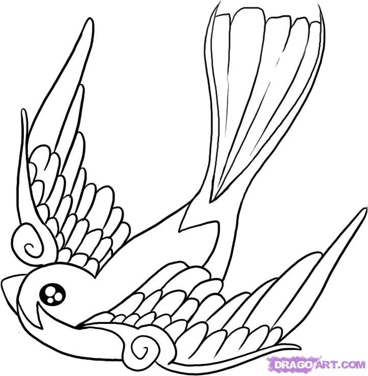 Pix For  Simple Bird Drawing Tattoo