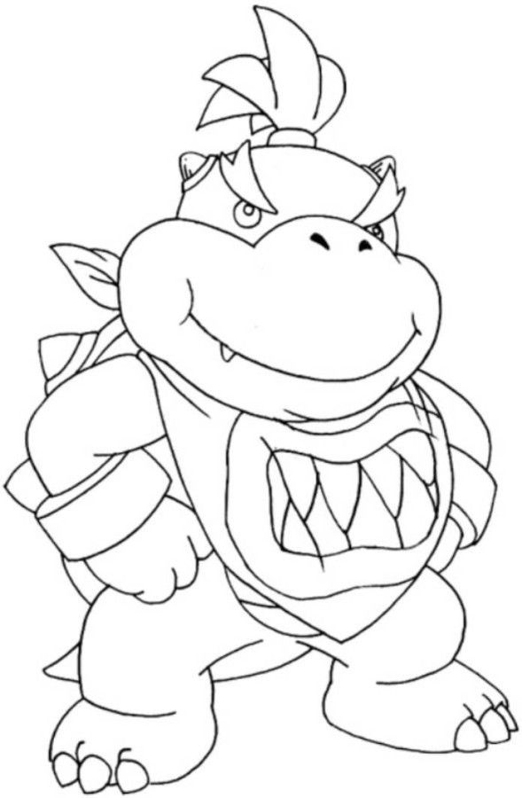 Bowser Jr Mario Coloring Page - Bowser Coloring Pages, Bowser