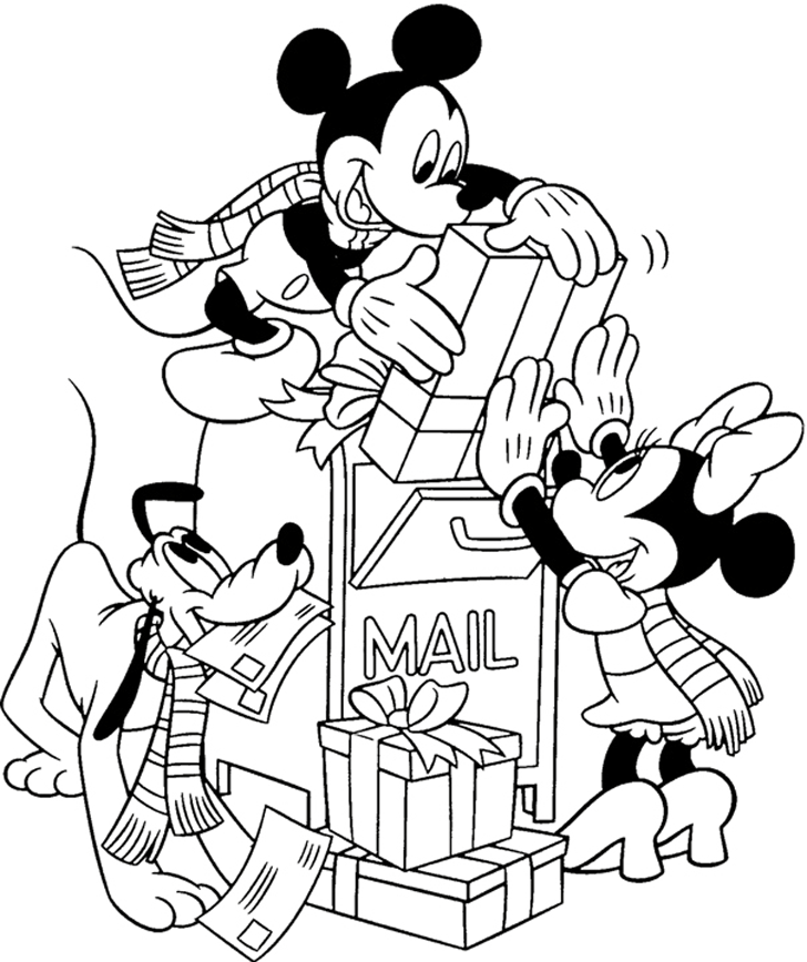 disney printable christmas coloring pages