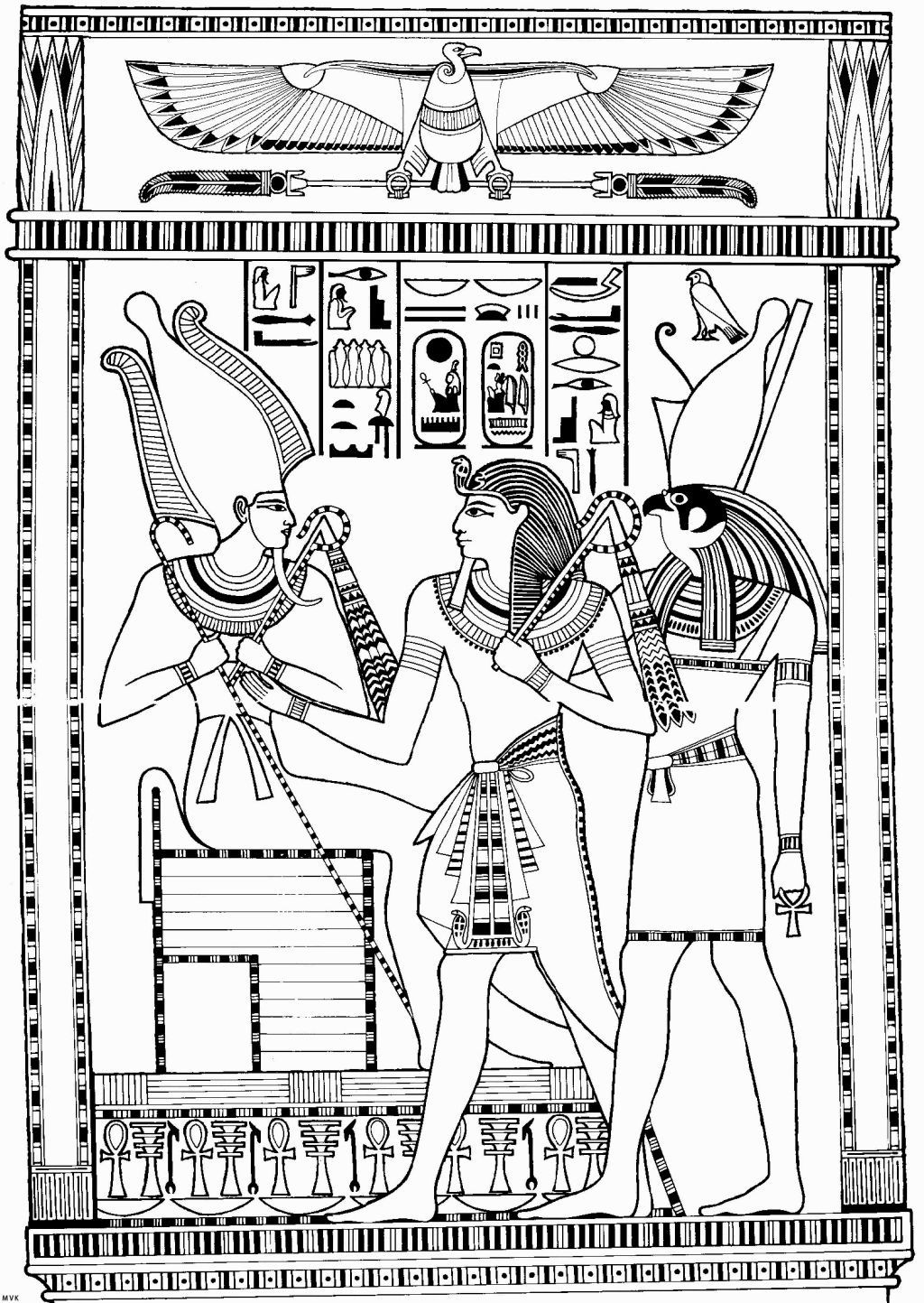 ancient egypt colouring book pages - Clip Art Library