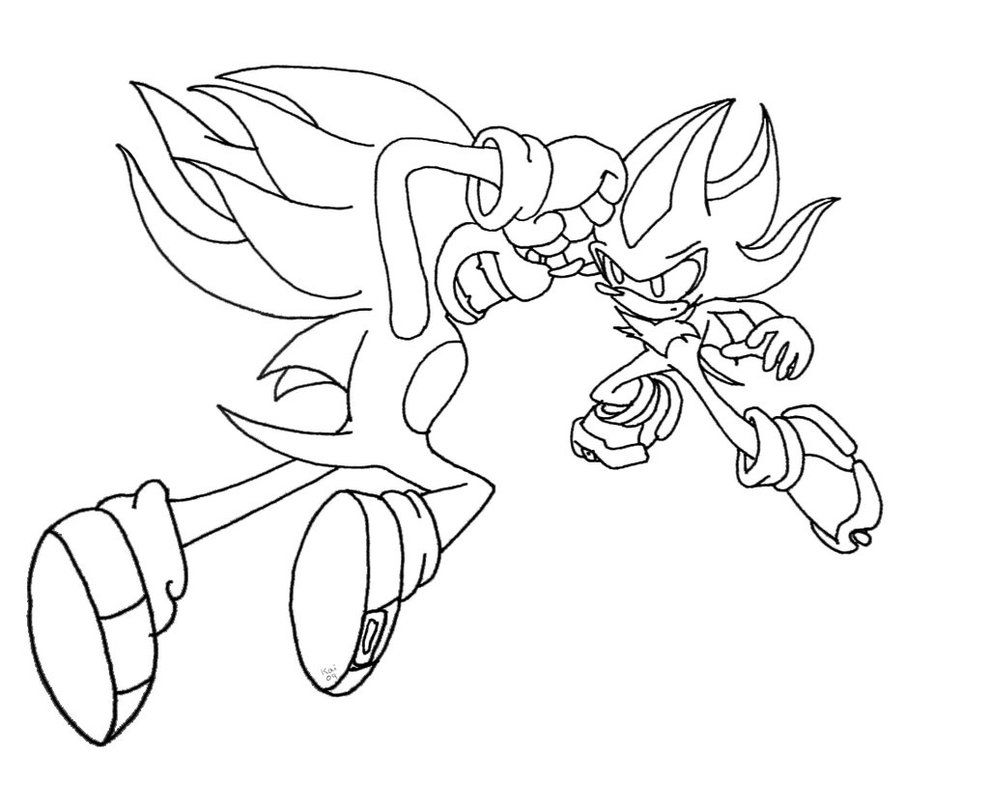 Super Sonic Coloring Pictures | High Quality Coloring Pages