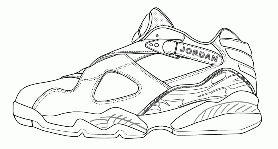 Air Jordan Coloring Pages Shoes | Coloring