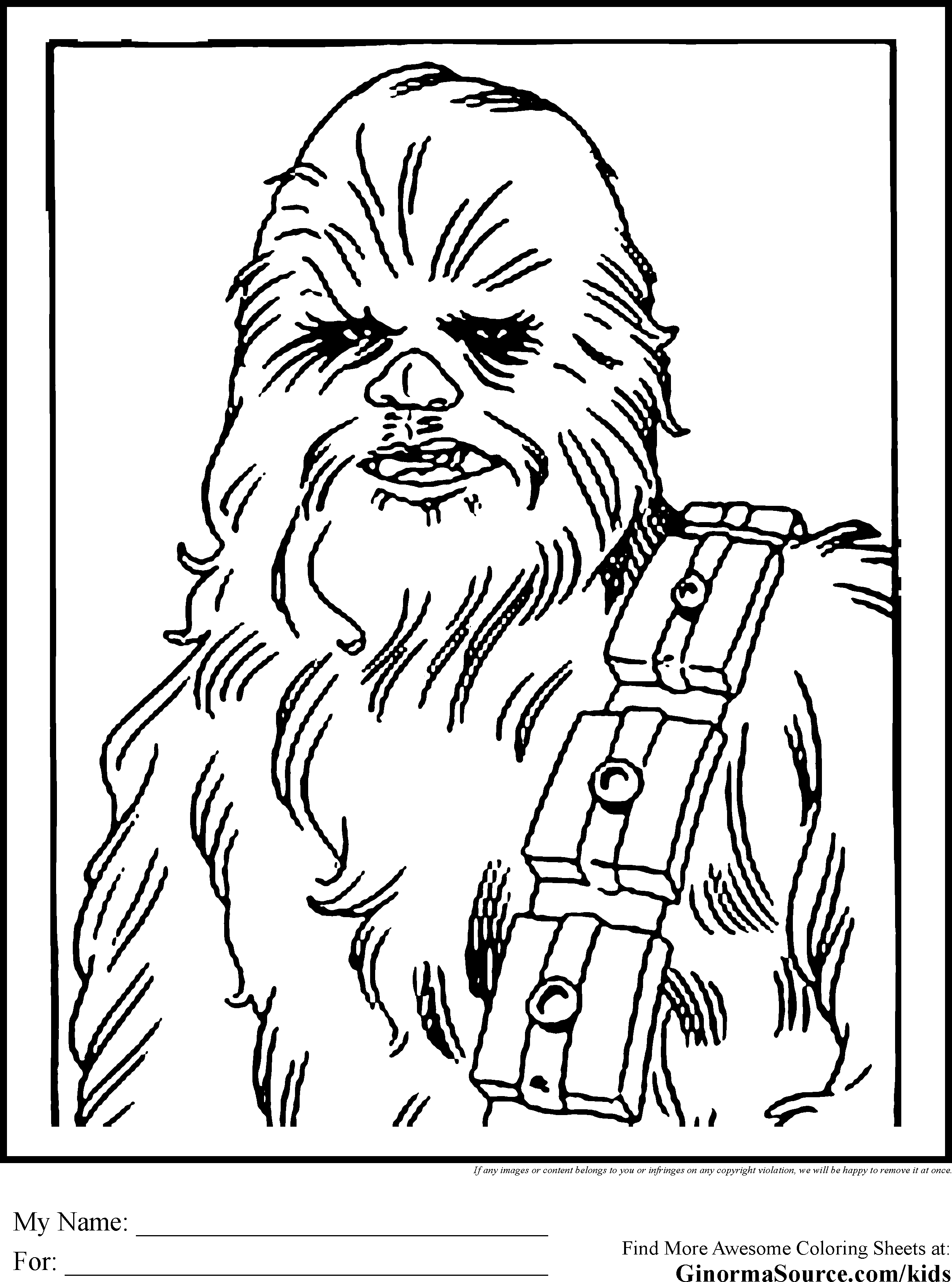 Free Chewbacca Coloring Page Download Free Chewbacca Coloring Page Png 