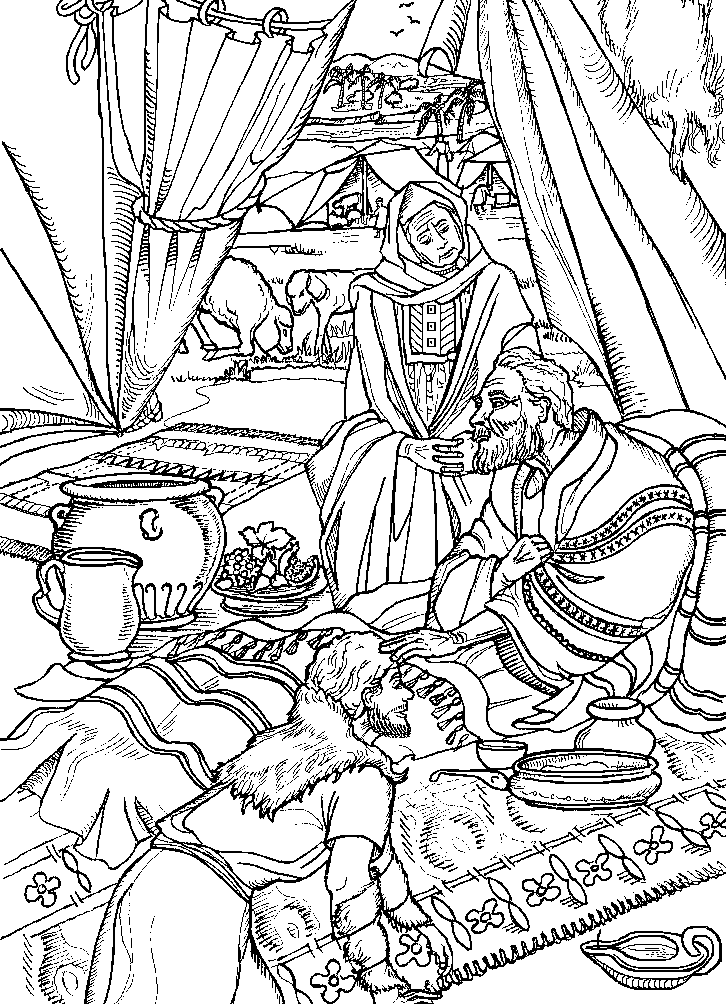 Esau And Jacob Coloring Page