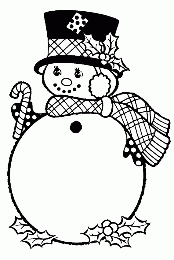 Christmas Holly And Candy Cane| Coloring pages
