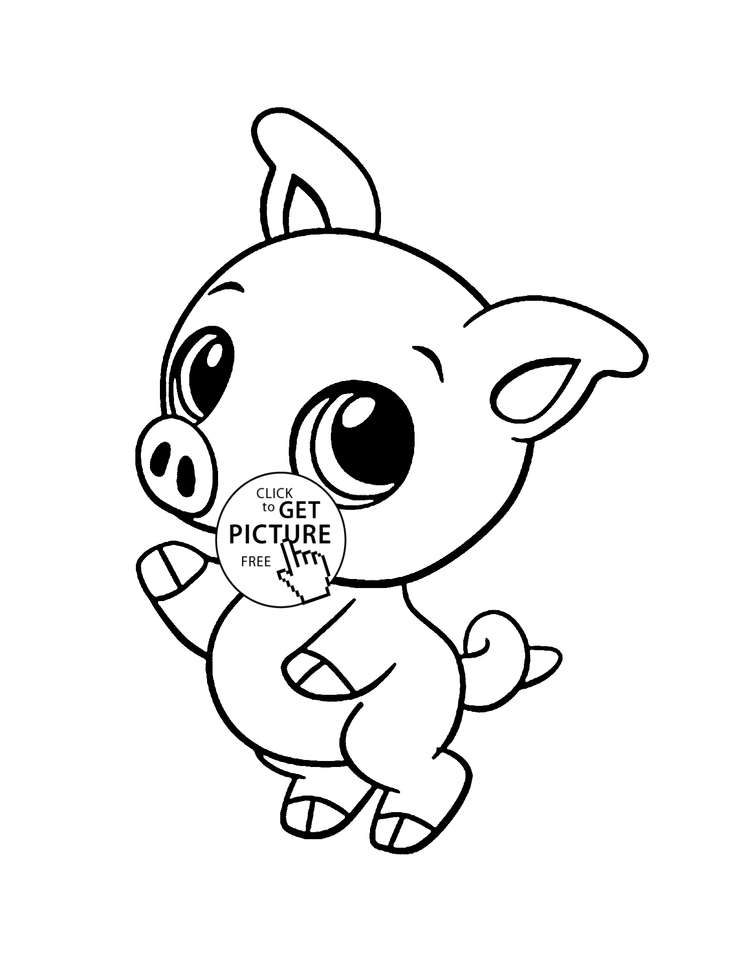 cartoon coloring pages of baby animals   Clip Art Library