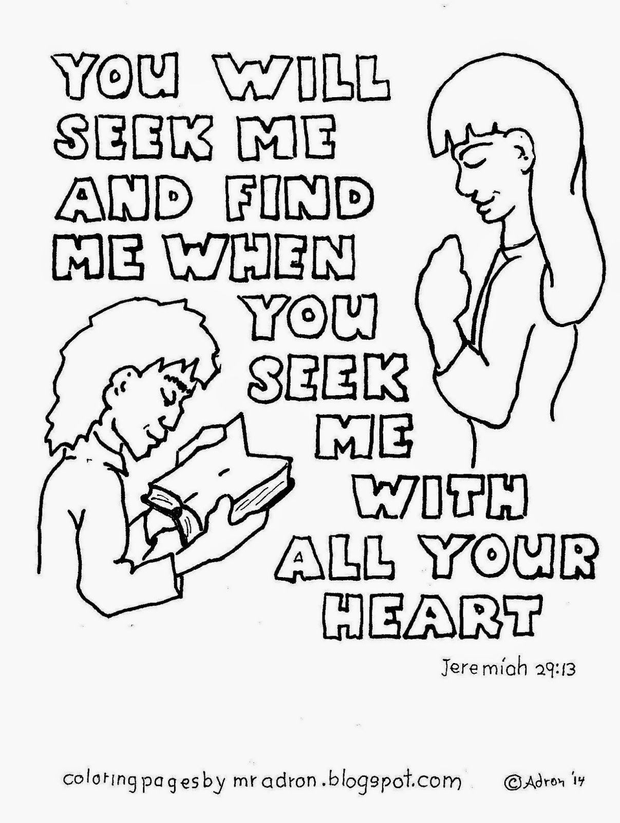 Jeremiah 29 11 Coloring Sheet Coloring Pages