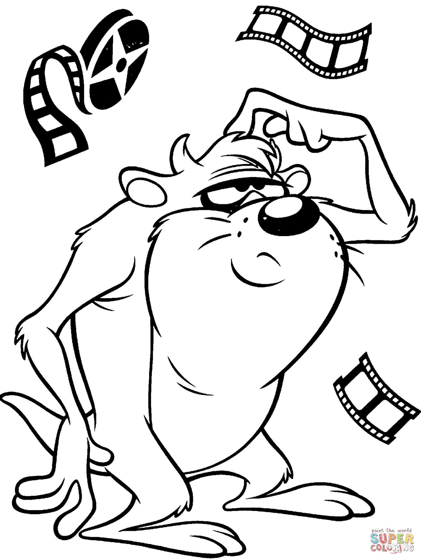 Taz coloring page | Free Printable Coloring Pages